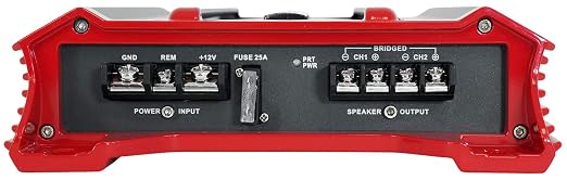 GP-1500.2 1500 Watt 2 Channel Car Audio Amplifier Stereo Amp Bridgeable Bundle with Rockville RWK82 8 Gauge 4 Chan Car Amp Wiring Installation Wire Kit (2) RCA's