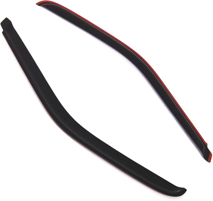 in-Channel Window Vent Visors Rain Guards Compatible with Ford F250 Regular Cab 1997-2003 | Side Window Wind Deflectors Rain Shields | Black Tinted, 2 Pcs Set, BGWV-534i-2