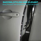 Door Edge Anti-Scratch Sticker Door Crash Bumper Crystal Bling Protection Tape Rubber Strip Sticker,Car Door Protector,Car Door Guard,Car Door Protection,90cm/35.4" Each One,4Pack/Set,Black