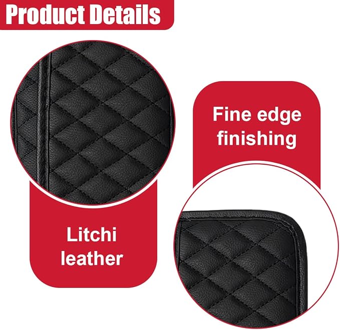 2PCS Car Side Pocket Organizer, Universal Waterproof PU Leather Auto Seat Gap Filler Storage Bag, Self-Adhesive Multifunctional Car Door Sunglasses Holder Pouch for Phone, Card (L)