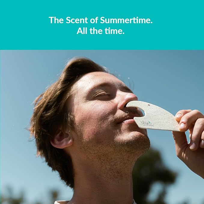 Hanging Car Air Freshener | Tropical Beach Coconut Surf Wax Scent Mini Wave | Long Lasting Car Freshener, Closet and Beyond | Made In USA | 3 Pack (Reclaimed)