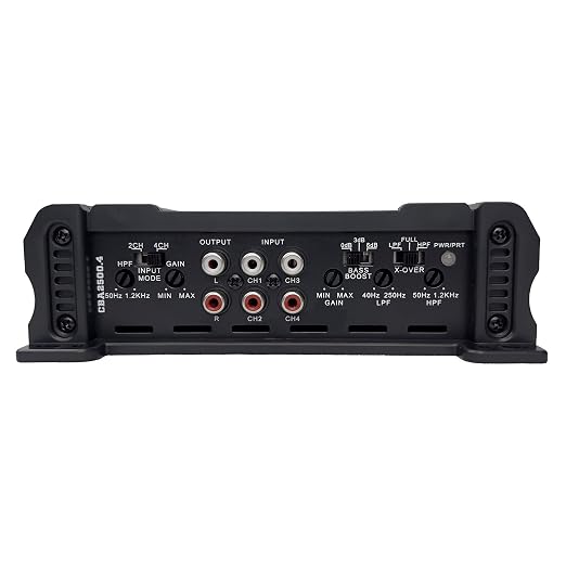 Orion Cobalt Series CBA2500.4 High Efficiency 4-Channel Class A/B Amplifier for Car Audio Stereo - 2500W Max, 400W RMS, 2/4 Ohm Stable, Adjustable Low/High Pass, Bass Boost, MOSFET Power Supply
