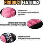 15 Inch Bling Soft Leather Car Steering Wheel Cover, Pink | Colorful Rhinestones Design, Auto Elastic Protector for Women Girls, Crystal Diamond Car Accessories for Most Cars, SUVs