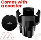 Integral Expandable Mug Holder - YETI 14oz Rambler Cup Holder - Car Cup Holder Expander with Adjustable Base - Rubber Tabs Hold Most Coffee Mugs Ramblers 10oz
