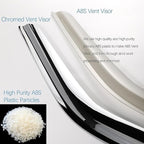 Side Wind Vent Deflector Sun Rain Guards Set for 1999-2006 Chevry Silverado/GMC Sierra 1500/2500/3500,Fits Trucks with Extended Cab,4pcs Outside Mount Style Chrome Window Visor 94044Y