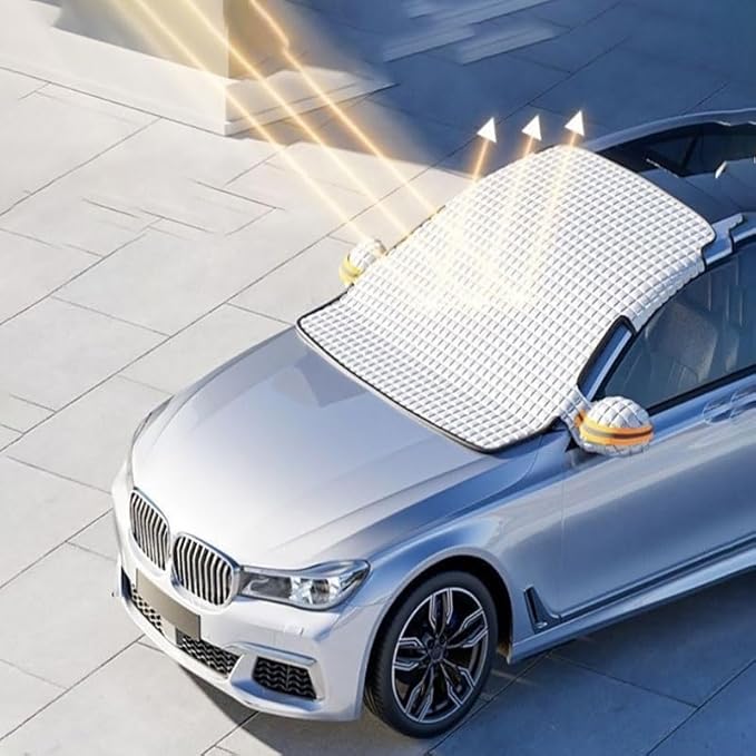 Car Sunshade, Snow Blocking, Antifreeze, Sun Protection, and Rainproof are Easy to Install to Resist Frost, Snow, Wind, and rain (Small Size)