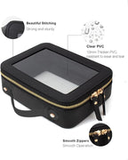 Travel Clear Makeup Bag Set, TSA Approved Cosmetic Bag Case with Zipper Portable Makeup Pouch Toiletry Bag Traveling Cosmetic Organizer Storage Bag Car Organizer Car Essentials