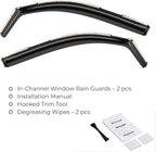 Window Deflectors Smoke Tinted In-Channel Side Window Vent Visor Deflectors Rain Guards Compatible with Toyota Tacoma 2016-2023 Access Cab/Double Cab - 2pcs. GW0083