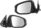 2 Piece Driver and Passenger Side Mirror Assembly Set Electric Adjustment Heated No Memory Black Compatible with 2014-2016 Toyota Highlander TO1320317 TO1321317