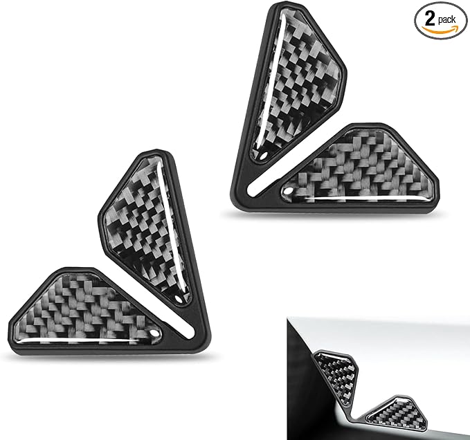 2 PCS Car Door Corner Edge Guards, Anti-collision Carbon Fiber Door Corner Stickers, Self-Adhesive Auto Decorative Edge Protector, Modificative Exterior Accessories for Most Cars (Black #02)
