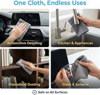 Waffle Weave Microfiber Towel, 12 x 12 inches, Barista Towels, Lint Free Cloth, Glass Towels, Waffle Towels Car Detailing, 6 Pack Premium Microfiber Cleaning Cloth