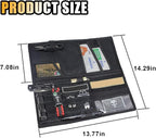 Tactical Molle Car Sun Visor Organizer, Large Molle Visor Panel Storage Pouch Holder, Tactical Gear Truck Storage Shelf, 600D Car Sunshade Storage Bag for Large Vehicle (Black)