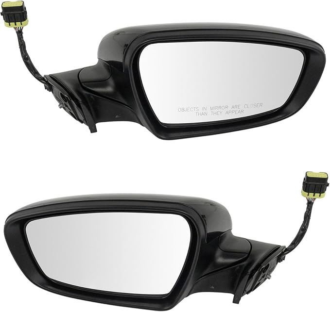 Driver & Passenger Side Power Heated Mirror Set Paint to Match Power Folding Compatible with 2017-2018 Kia Forte KI1320214 KI1321214