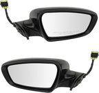 Driver & Passenger Side Power Heated Mirror Set Paint to Match Power Folding Compatible with 2017-2018 Kia Forte KI1320214 KI1321214