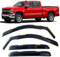Window Visors Rain Guards Sun Shade Vent Deflector for 07-13 Silverado & Sierra 1500, 07-14 Silverado & Sierra 2500 HD 3500 HD Crew Cab, Yukon XL & Suburban 1500, Avalanche Truck Accessories