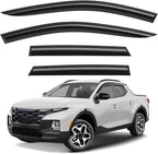 GrandWheel Window Deflectors Smoke Tinted Tape-On Side Window Vent Visor Deflectors Rain Guards Compatible with Hyundai Santa Cruz 2022-2026 - 4pcs. GW0378