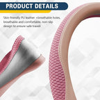 Car Steering Wheel Cover, Steering Wheel Accessories, Universal 15 Inch Microfiber Breathable LCE Silk, Car Accessories Breathable Anti-Slip Protector Universal for SUV Sedan Truck (Pink)
