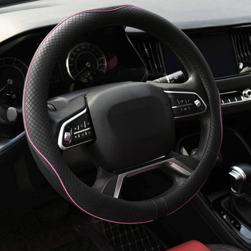 Microfiber Leather Steering Wheel Cover — Anti-Slip Universal Grip
