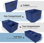 Trunk Organizer for Car, Car Organizer, Sturdy Trunk Organizer for SUV, Non-Slip Bottom, Storage Organizer for Sedans, Van, Jeep, Grocery, Large 3 Compartments, Blue 32"×13"×10.6"
