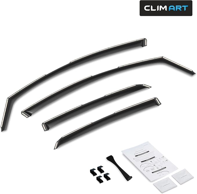 in-Channel Incredibly Durable Rain Guards for Ford Fusion 2013-2020, Original Window Deflectors, Vent Window Visors, Vent Deflector, 4 pcs. - 613112