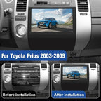 4Core Car Radio Stereo for Toyota Prius 2003-2009 with Android 13 Wireless CarPlay Android Auto Bluetooth GPS Navigation AHD Backup Camera