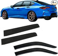 4Pcs Set Tape-On Rain Guards Window Visors for Acura TLX 2021-2024 Window Deflectors Black