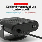 Car Cool Fan & Heater Defroster 12V 150W 2-in-1 Portable Car Fan 360° Rotatable Fast Heating in Winter Cool Breeze in Summer Windshield Defogger with Air Purification for Auto SUV Truck