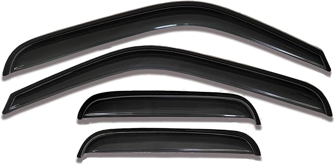 Side Window Visors rain Guards Vent Deflectors for 99-06 Chevy Silverado & GMC Sierra 1500/2500/3500/2500HD Extended Cab,2007 Classic Body Wind Vent Rain Guard Sun Shade Visors, 4PCS 94044