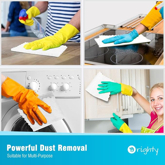 Orighty Microfiber Cleaning Cloth, 200 Pack Microfiber Towels for Cars, Multi-Purpose Shop Towels Cleaning Rags Bulk for Car, Home, Kitchen, 11.5’’ x 11.5’’, White