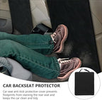 2pcs Car Seat Protector Backseat Kick Mats for Vehicle Anti-kick Pad Black Sturdy Auto Rear Seat Protector for Family Travel
