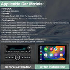 4Core Car Radio Stereo for Chevy Silverado Tahoe GMC Sierra Yukon 2007-2013, 8 Inch IPS Screen with CarPlay Android Auto Bluetooth GPS Navigation Backup Camera