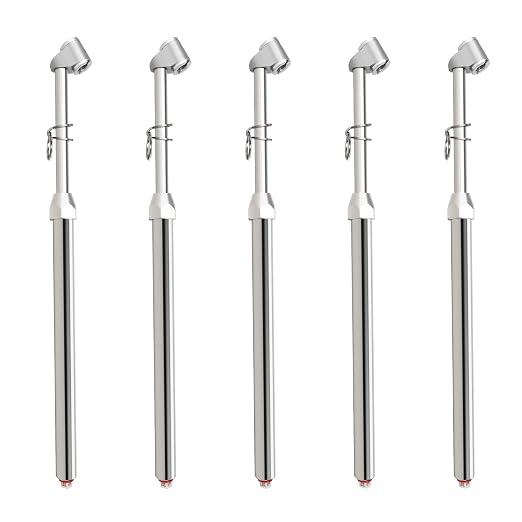 5Pcs Silver Double Straight Type Tire Pressure Gauge，Dual Head Air Pressure Gauge，Pressure Range 10-160 Psi(Suitable for Trucks, etc.
