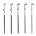 5Pcs Silver Double Straight Type Tire Pressure Gauge，Dual Head Air Pressure Gauge，Pressure Range 10-160 Psi(Suitable for Trucks, etc.