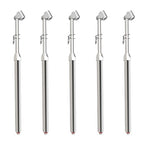 5Pcs Silver Double Straight Type Tire Pressure Gauge，Dual Head Air Pressure Gauge，Pressure Range 10-160 Psi(Suitable for Trucks, etc.