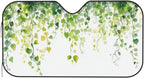 Windshield Sun Shade Watercolor Botanical Leaf Boho Car Front Window Sunshade Cover for Truck SUV Blocks UV Rays Automotive Visor Interior Protector 55 x 30 inch