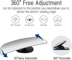 2 pcs Blind Spot Mirrors, HD Glass Convex 360° Wide Angle Side Rear View Mirror with ABS Housing for Cars SUV and Trucks