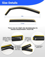 in-Channel Window Visors Rain Guards for 2016-2023 Toyota Tacoma Double Cab, Window Vent Wind Deflectors Visors Window Deflector Vent Shades Car Accessories -4 pcs
