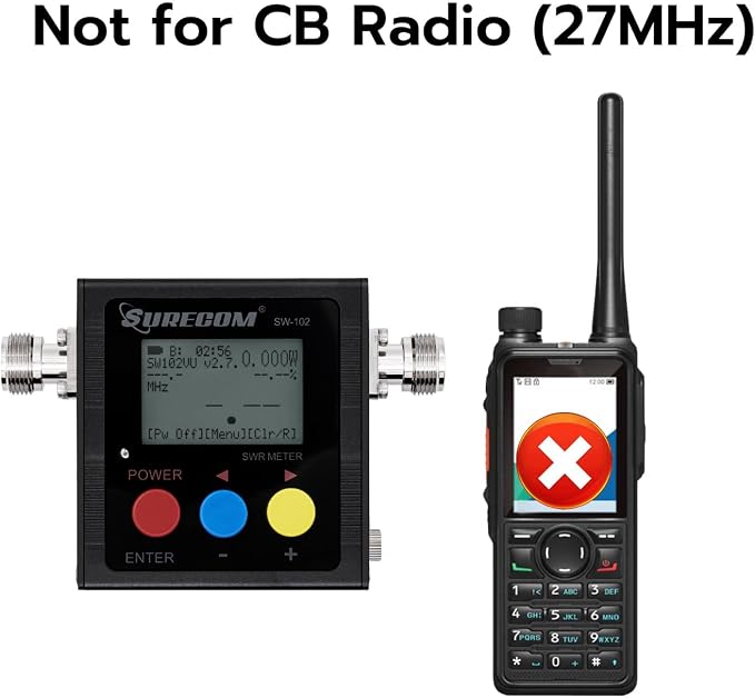 Surecom SW-102 Digital VHF/UHF 125-525Mhz Antenna Power & SWR Meter