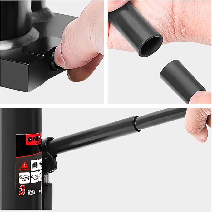 3 tons / 6000 lbs Lifting Automotive Welded Hydraulic Bottle Jack for Car SUV Pickup Truck, Auto Repair, with Manual Handle & Carrying Storage Case, Black