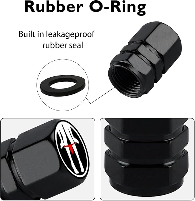 4Pack Funny Tire Valve Caps Universal Tire Air Cap Valves Stem Covers | Aluminum Alloy Rust-Proof Valve Stem Caps, for Auto SUV Truck Motorcycle Bicycle, Funny Gifts for Women Men Drivers