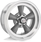 Vintage VN105 TORQ THRUST D 15X6 5X4.75 3.66 4mm TORQ THRUST GRAY MACHINED LIP - VN1055661