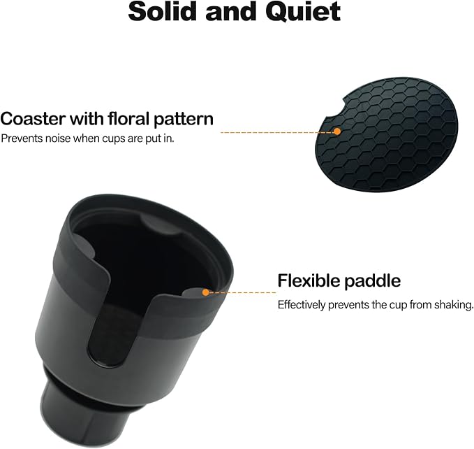 for Car Cup Holder Expander Adapter Adjustable Base Compatible with Yeti 14/24/36/46oz Ramblers, Hydro Flasks 32/40oz for Tesla Cup Holder Extender Cup Holders