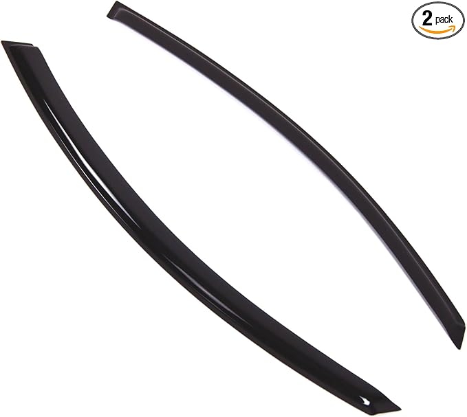 Outside Mount Window Vent Visors Rain Guards Compatible with Nissan Altima Coupe 2008-2013 | Side Window Wind Deflectors Rain Shields | Smoke Tinted, 2 Pcs Set, DGWV-835