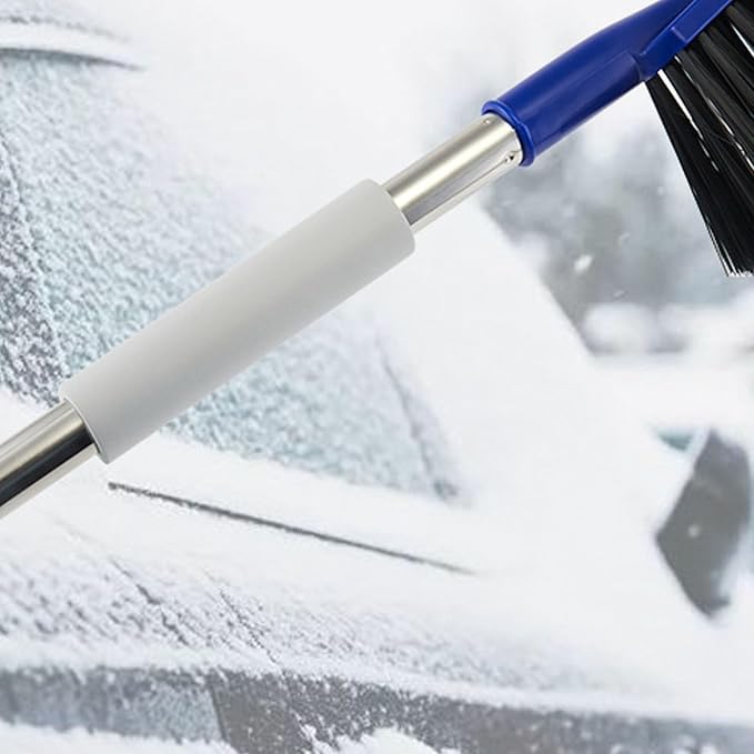 Snow Brush, Ice Scrapers Paint Protection Adjustable Head Ergonomic Grip Lightweight Multifunctional Windshield Scraper, 2 in 1 Winter Car Ice Kit for Cars Trucks (blue)