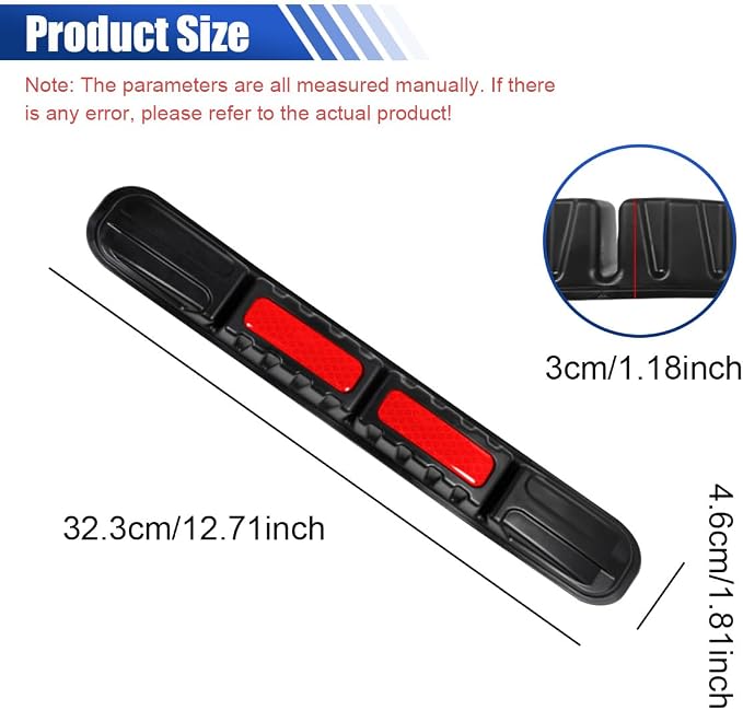 YoRise 2PCS Car Bumper Guard Strip, Anti-Collision Anti-Scratch Car Bumper Protector Trim with Reflective Patch, Foldable Door Edge Guard for Most Cars (Red)