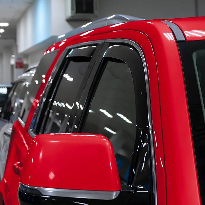 Voron Glass in-Channel Extra Durable Rain Guards for Cadillac Escalade 2015-2020, Window Deflectors, Vent Window Visors, 4 Pieces - 200462