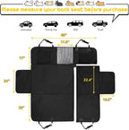 6 in 1 Car Seat Cover for Back Seat, 60/40 Split, 100% Waterproof with Mesh Window, Scratch Prevent Anti-slip Dog Hammock, Large