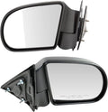 Driver and Passenger Side Mirror Assembly Set Manual Textured Black Foldaway Compatible with 99-05 Chevrolet Blazer 98-04 S10 98-04 GMC Sonoma 99-00 Jimmy 99-01 Oldsmobile Bravada