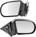 Driver and Passenger Side Mirror Assembly Set Manual Textured Black Foldaway Compatible with 99-05 Chevrolet Blazer 98-04 S10 98-04 GMC Sonoma 99-00 Jimmy 99-01 Oldsmobile Bravada
