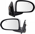 2 Piece Driver and Passenger Side Mirror Assembly Set Electric Adjustment Heated No Memory Black Compatible with 2007-2017 Jeep Compass CH1320262 CH1321262